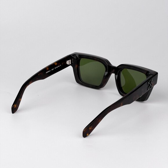 Off-White VIRGIL Sunglasses – Havana Frame Green Lenses | Model OERI126 6055 - Picture 5 of 11